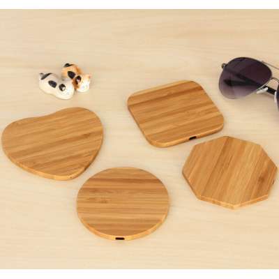 New Cute Portable Wooden Qi Wireless Charger